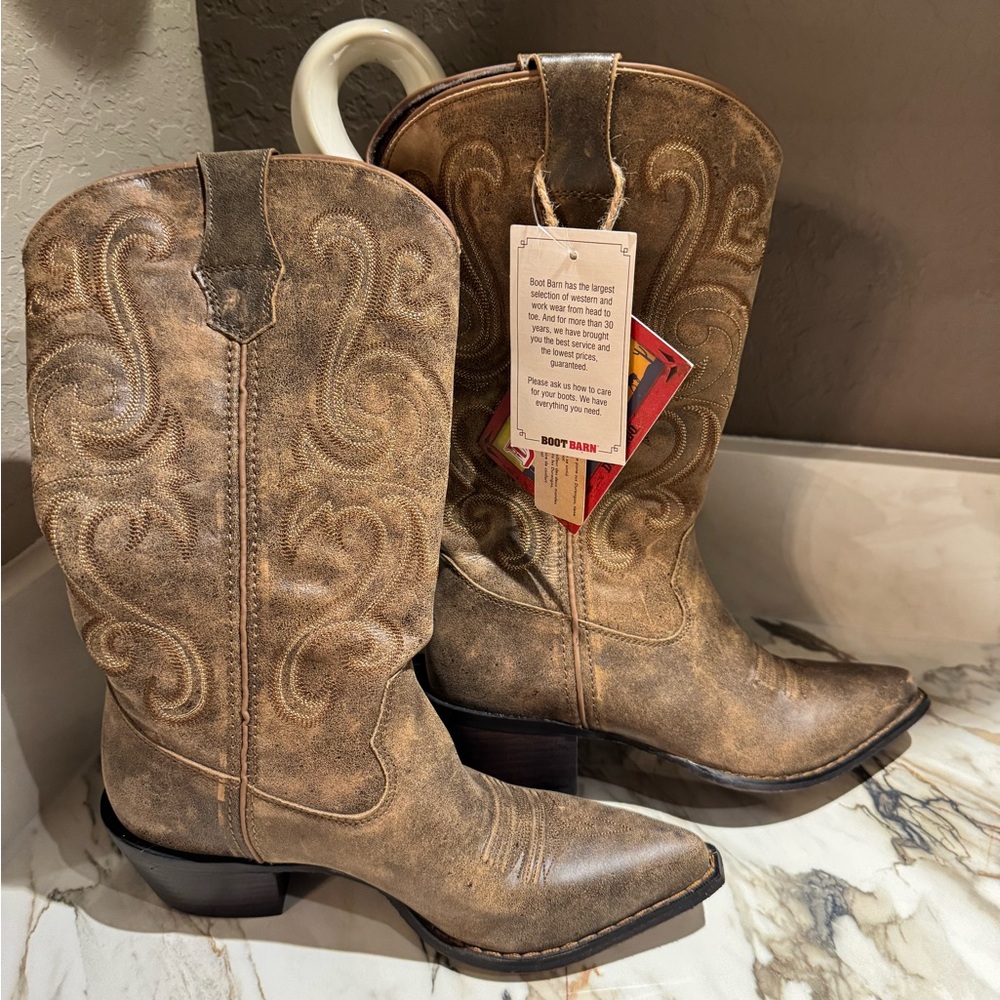 Durango Brown Heeled Boots